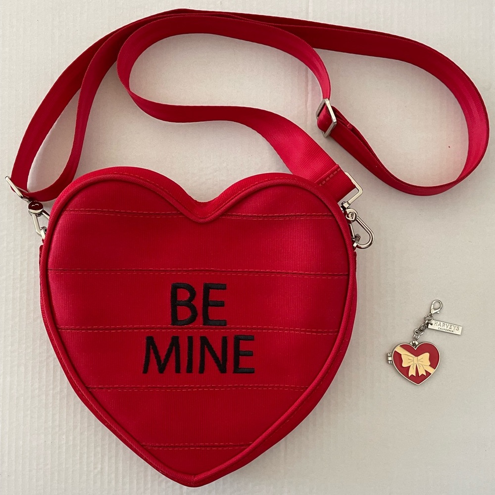 Harveys be mine convertible crossbody heart bag